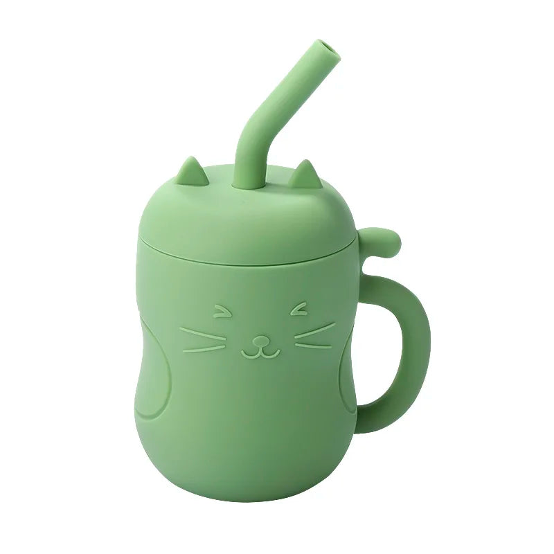 Eco Friendly Leakproof Silicone Toddler Water Bottle - Cat - Baby Storage from Dear Cece - Just £12.99! Shop now at Dear Cece