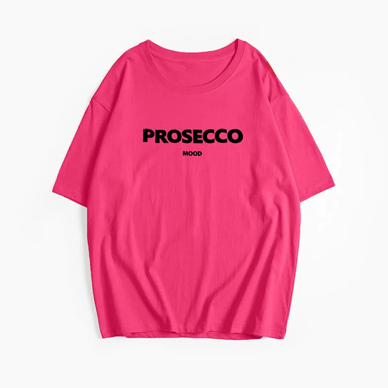 Prosecco Mood Oversized Graphic Print T Shirt - T Shirts from Dear Cece - Just £17.99! Shop now at Dear Cece