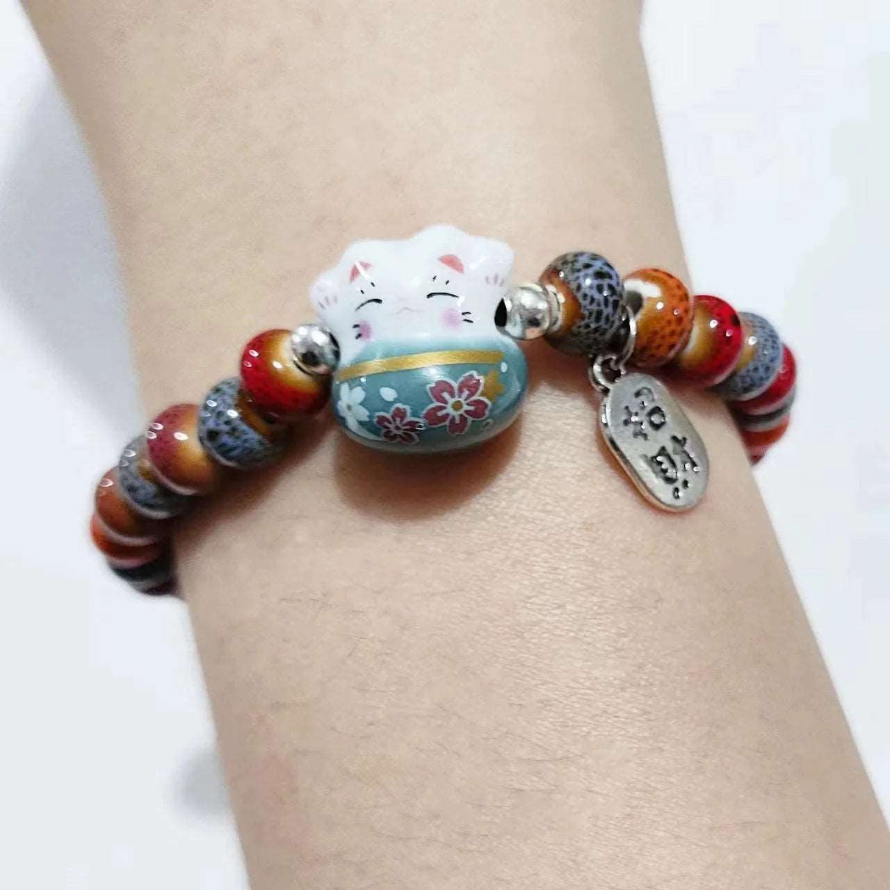 Chinese New Year Lucky Cat Beaded Bracelet - Bracelets from Dear Cece - Just £6.99! Shop now at Dear Cece