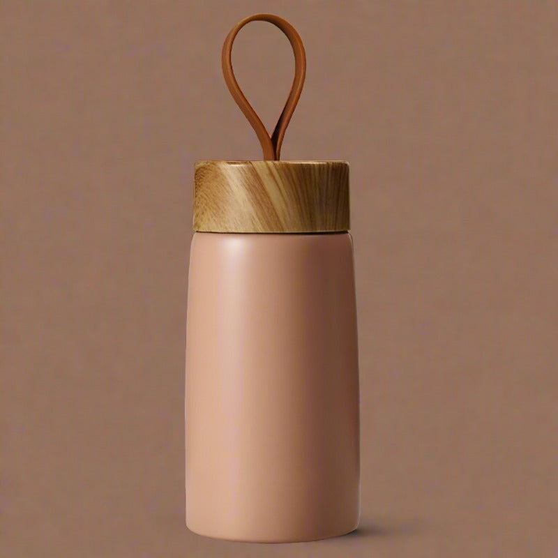 brown thermal travel mug