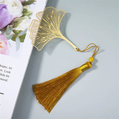 mushroom shape bookmark gold leaf