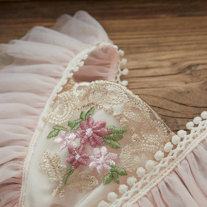 close up of embroidery