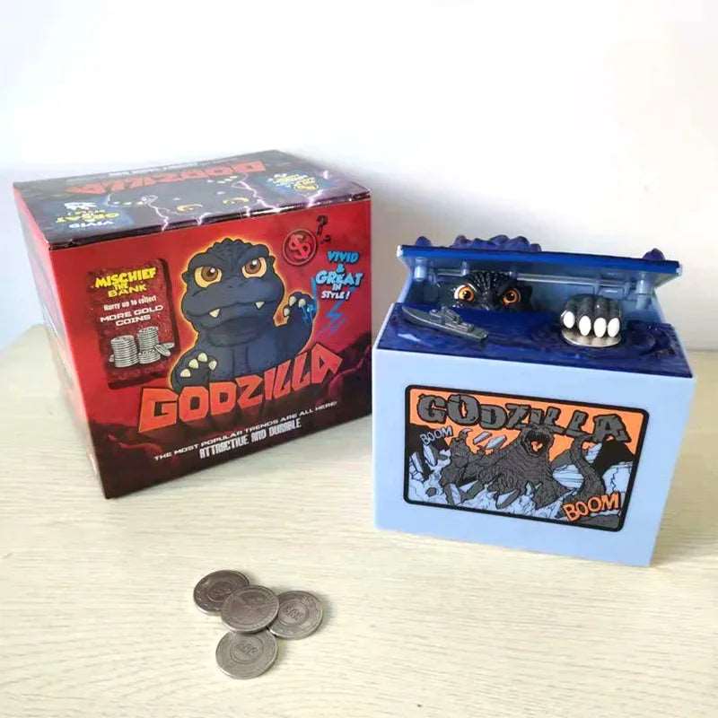 Godzilla Automated Piggy Bank Coin Box with box