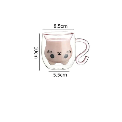 Cartoon Upside Down Cat Glass Mug - Mugs from Dear Cece - Just £18.99! Shop now at Dear Cece