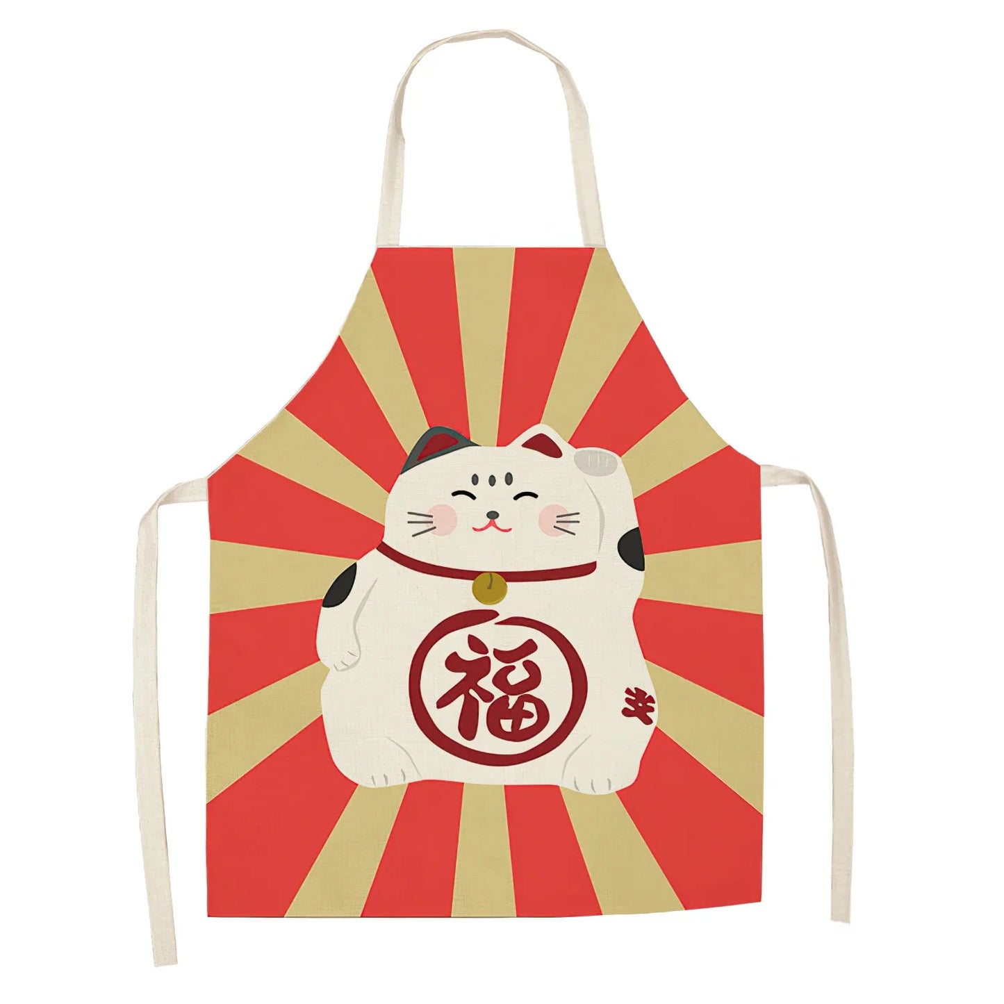 Japanese Lucky Cat Sushi Apron - Apron from Dear Cece - Just £16.99! Shop now at Dear Cece