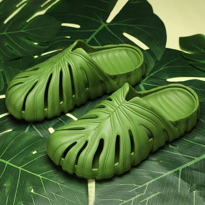 Monstera Cheese Plant Sliders - slippers from Dear Cece - Just £24.99! Shop now at Dear Cece