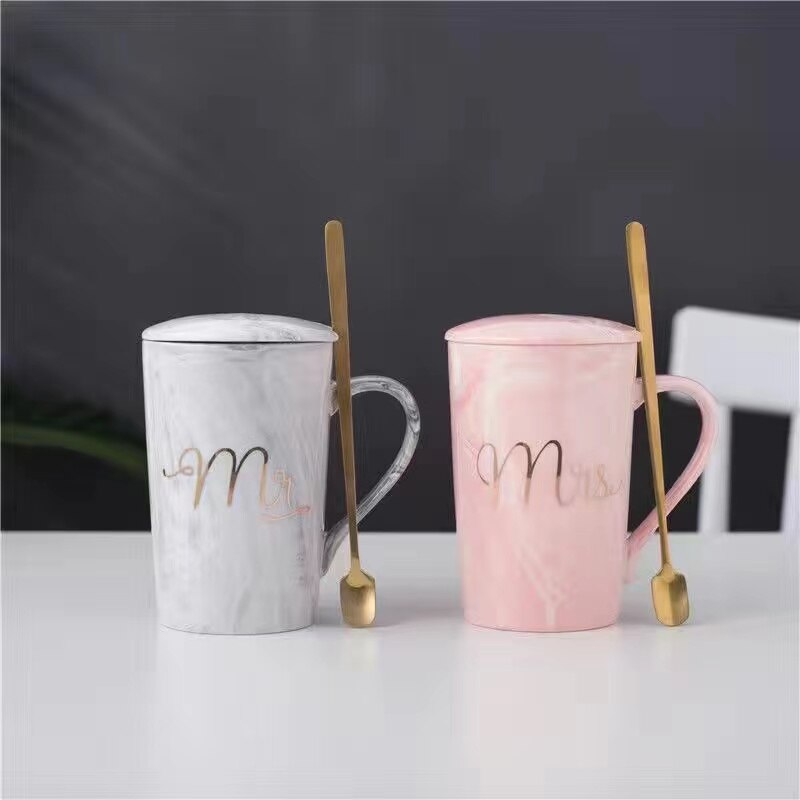 Ceramic Mr & Mrs Marble Mug Set - His and Hers Gift Set - Mugs from Dear Cece - Just £14.99! Shop now at Dear Cece