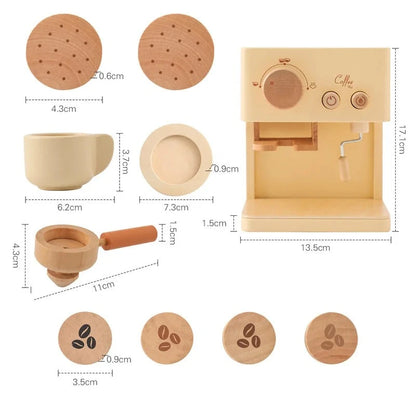 dimensions Kids Wooden Coffee Machine Kitchen Toy