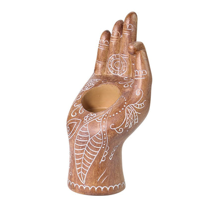 Resin Buddha Hand Tea Light Candle Holder - Candle Holders from Dear Cece - Just £24.99! Shop now at Dear Cece