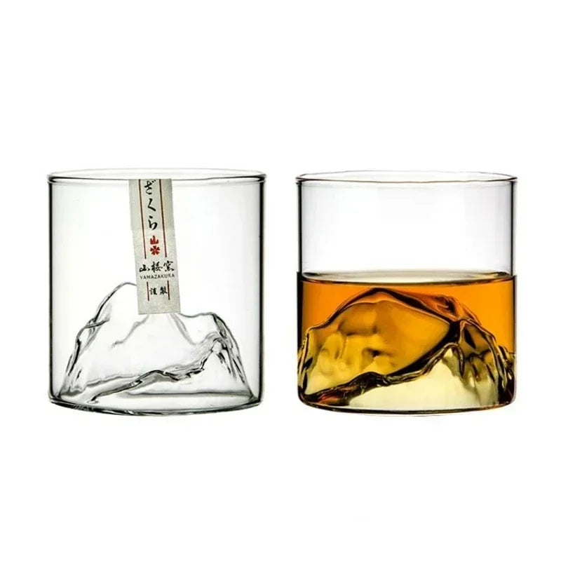 Japanese 3D Mountain Whiskey Glass