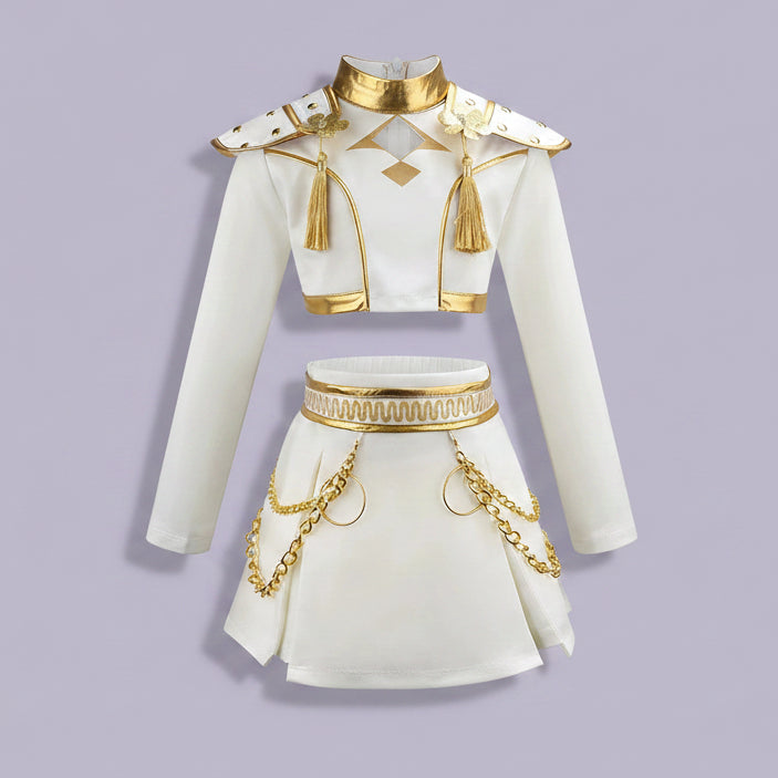 Kpop Demon Hunters Rumi Cosplay Girls Clothing Set