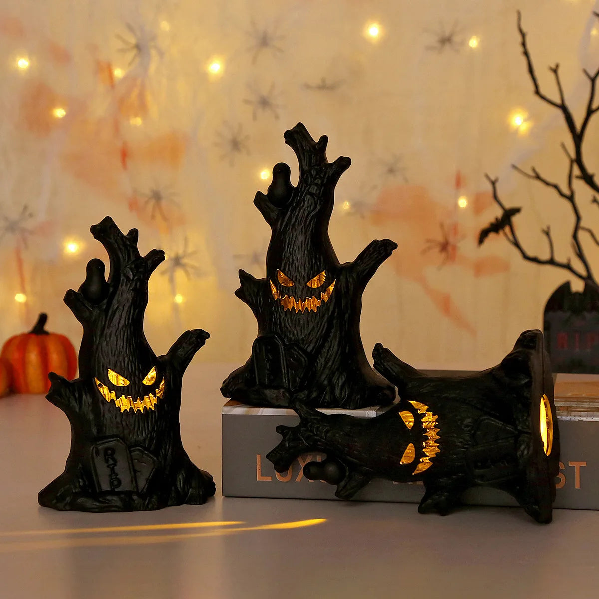 Halloween Ghost Tree Light Decorations on side