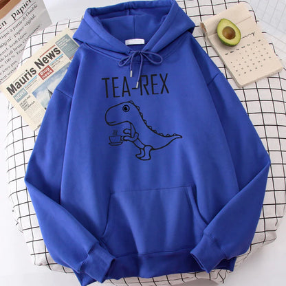 Tea Rex Dinosaur Print Hoodie - Hoodies from Dear Cece - Just £24.99! Shop now at Dear Cece