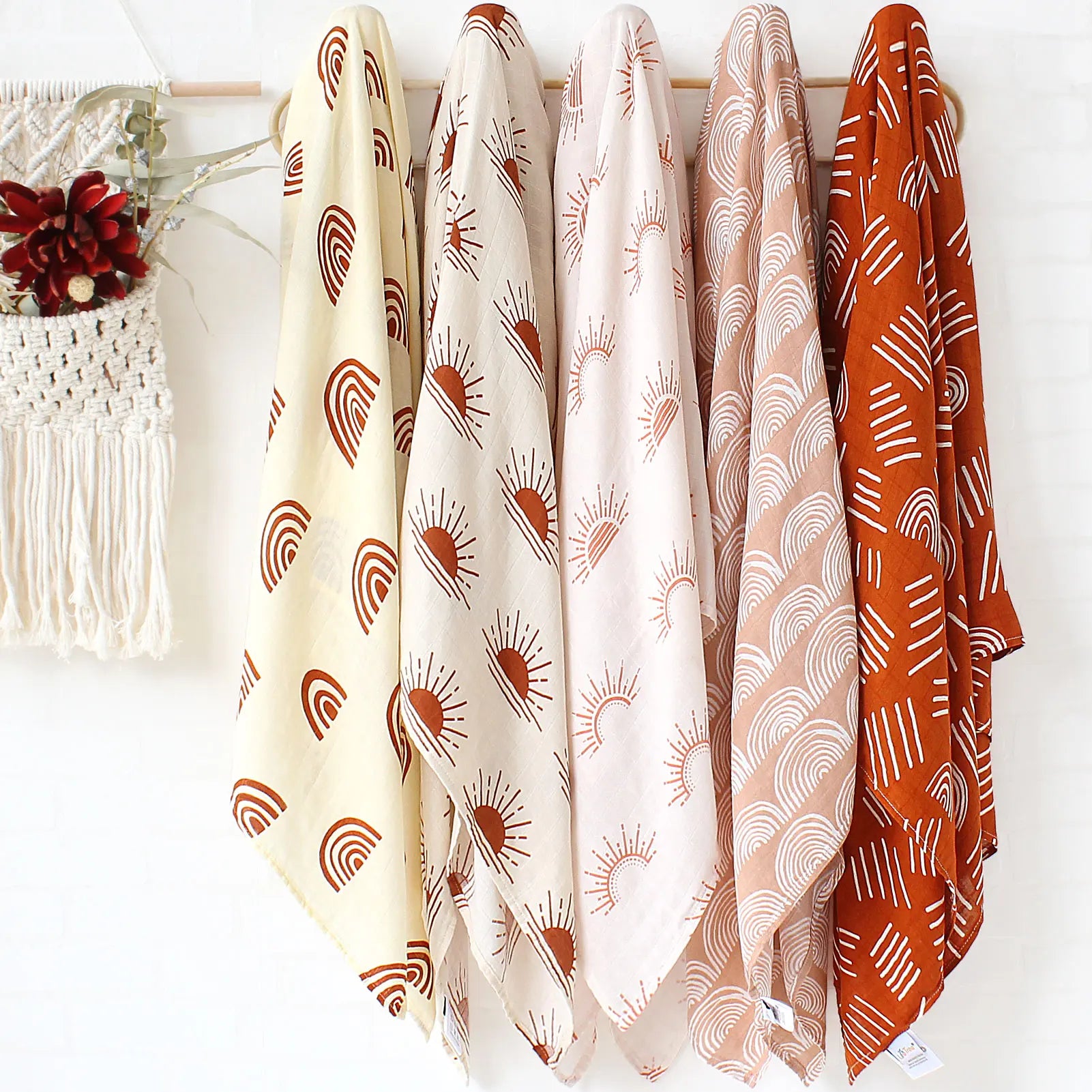 Bamboo Cotton Muslin Swaddle Baby Blanket various patterns