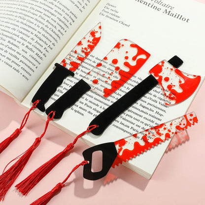 Creepy Paper Serial Killer Knife Bookmark