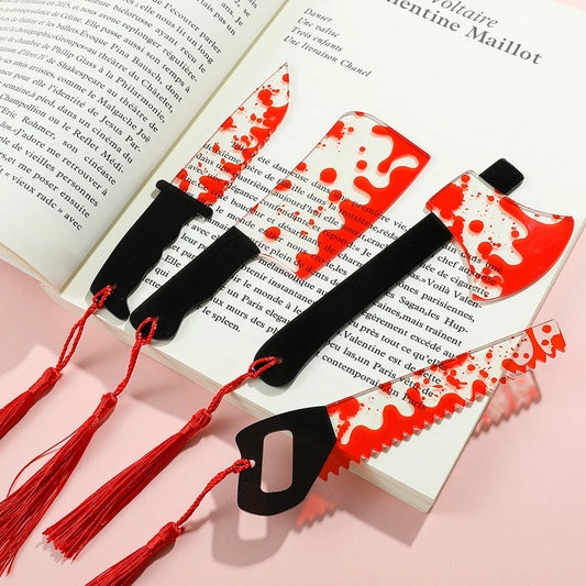 Creepy Paper Serial Killer Knife Bookmark