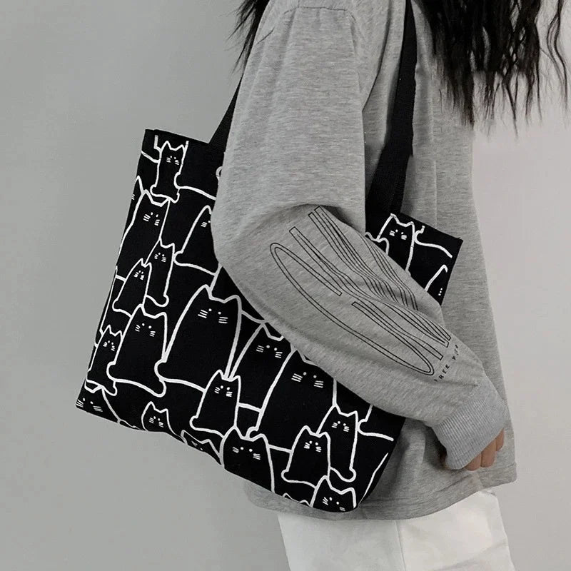 Cat Print Tote Bag - Bags from Dear Cece - Just £11.99! Shop now at Dear Cece