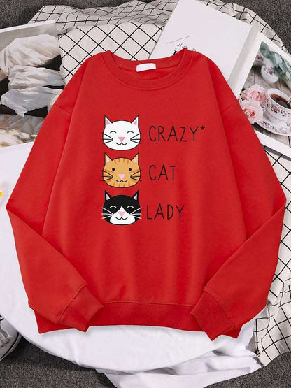 Crazy Cat lady Crew Neck Jumper - Knitwear from Dear Cece - Just £22.99! Shop now at Dear Cece