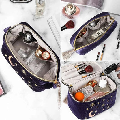 Navy Velvet Cosmic Cosmetic Bag - cosmetic bags from Dear Cece - Just £22.99! Shop now at Dear Cece