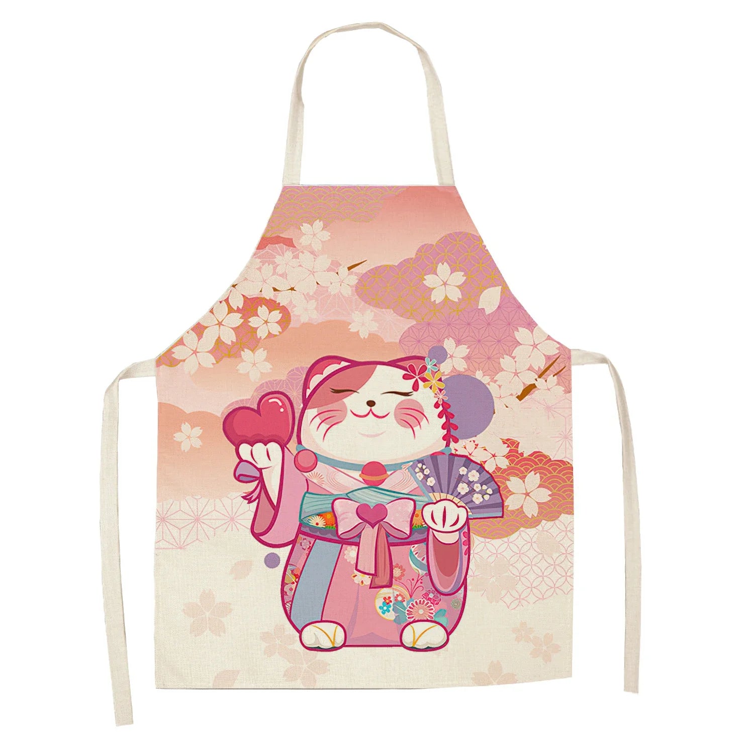 Japanese Lucky Cat Sushi Apron - Apron from Dear Cece - Just £16.99! Shop now at Dear Cece