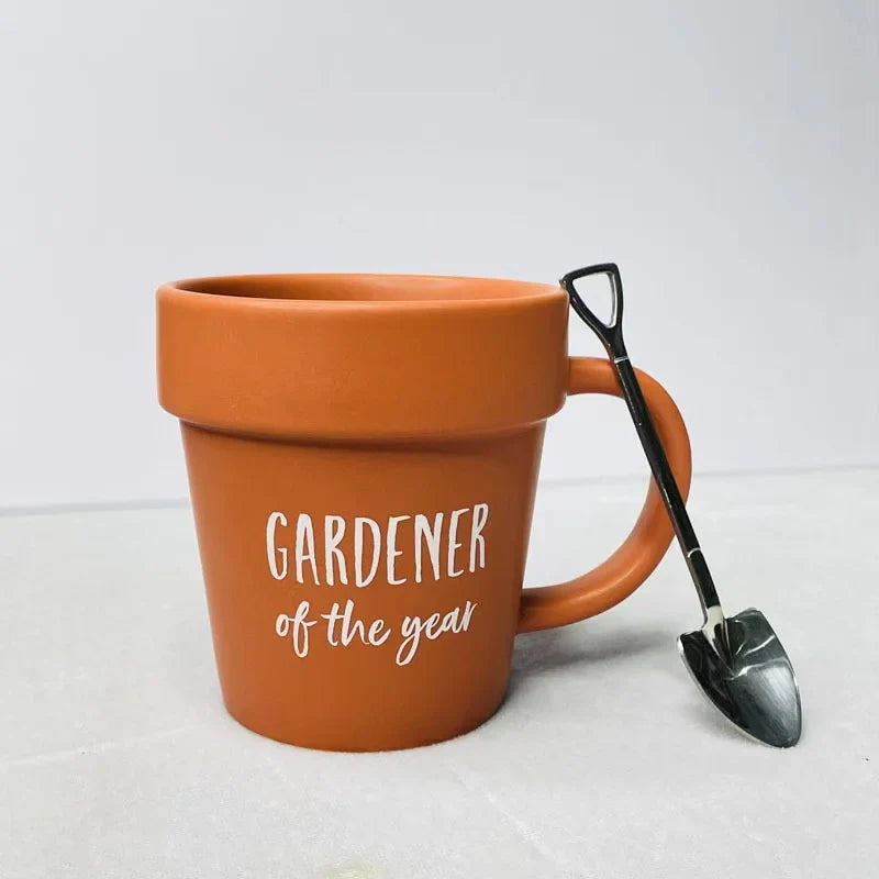 Gardener of the Year Mug with Shovel Spoon - Mugs from Dear Cece - Just £19.99! Shop now at Dear Cece