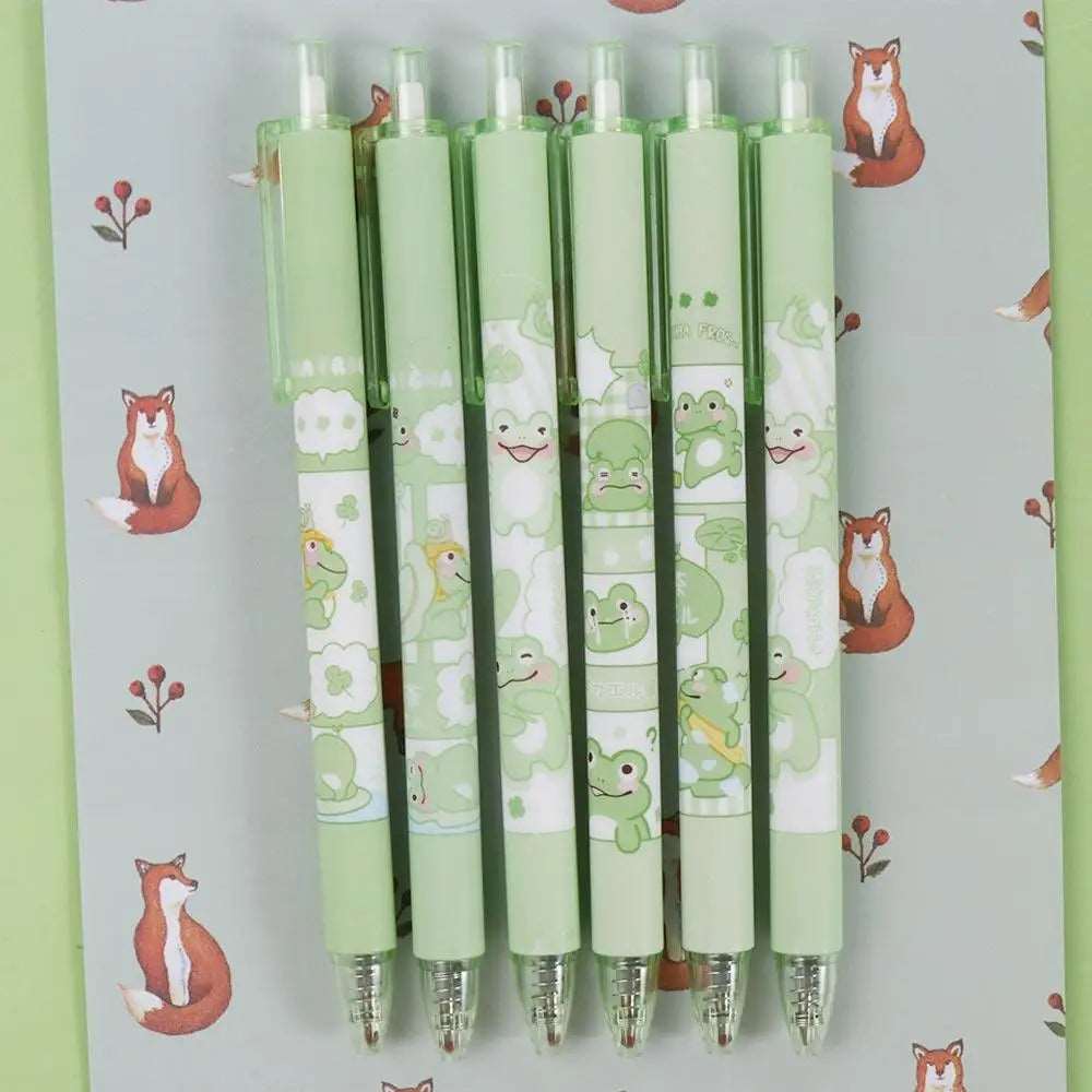 Cute Frog Gel Pen Pack of 6 (Black Ink) - Pens from Dear Cece - Just £7.99! Shop now at Dear Cece