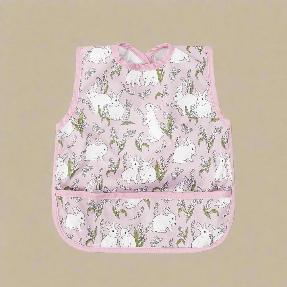 Recycled Fabric Baby Weaning Bib Bunny