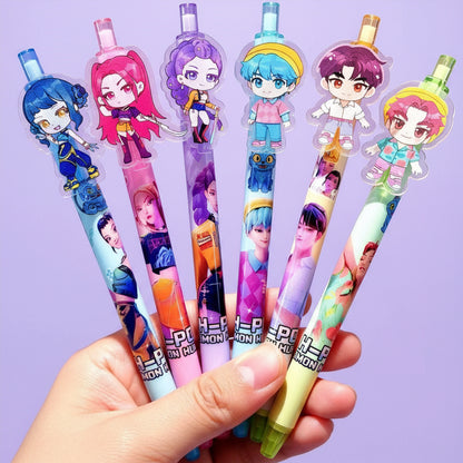 Kpop Demon Hunters Ballpoint Pen Set -  6 Pieces