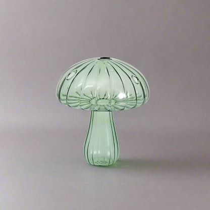 Green mushroom vase