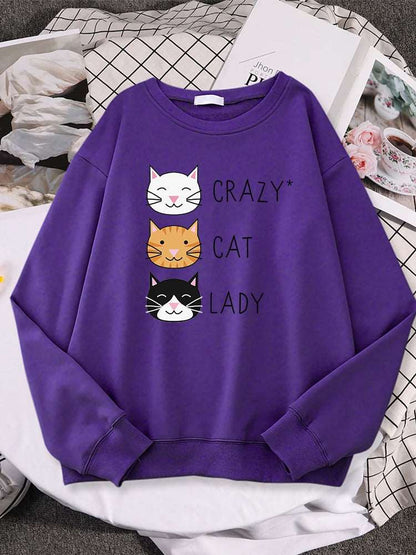 Crazy Cat lady Crew Neck Jumper - Knitwear from Dear Cece - Just £22.99! Shop now at Dear Cece