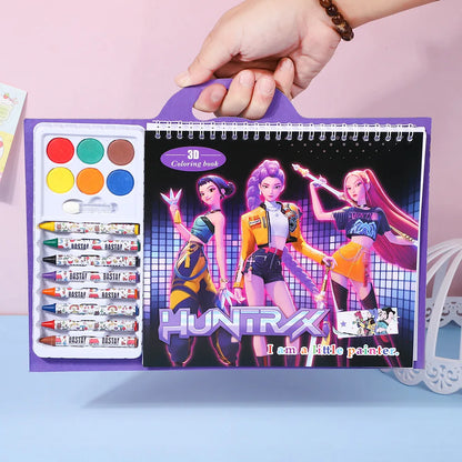 Kpop Demon Hunters 3D Colouring Book