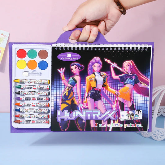 Kpop Demon Hunters 3D Colouring Book