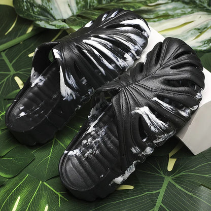 Monstera Cheese Plant Sliders - slippers from Dear Cece - Just £24.99! Shop now at Dear Cece