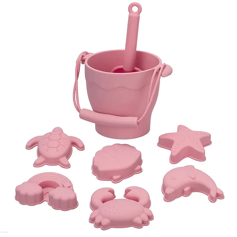 Eco Friendly Silicone Beach Toys - 8 Piece Set - Toys from Dear Cece - Just £29.99! Shop now at Dear Cece