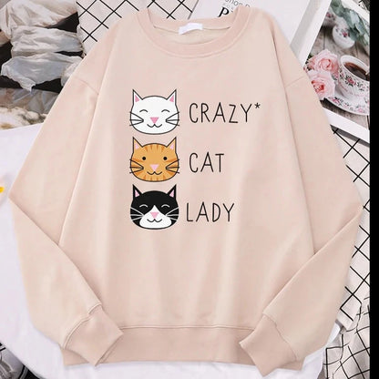 Crazy Cat lady Crew Neck Jumper - Knitwear from Dear Cece - Just £22.99! Shop now at Dear Cece