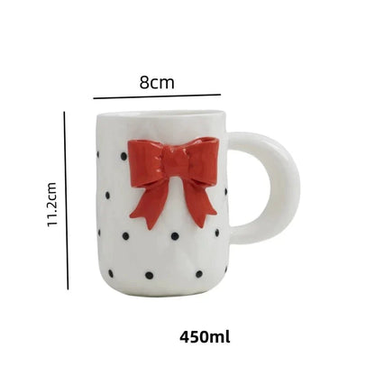 Quilted Bowtie Ceramic Coffee Mug - Mugs from Dear Cece - Just £19.99! Shop now at Dear Cece