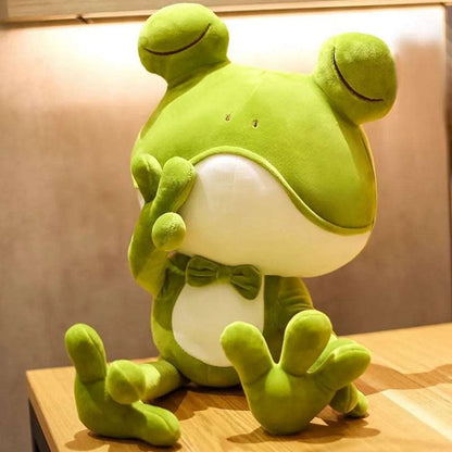 Fancy Frog Bowtie Plush Soft Toy - Soft Toys from Dear Cece - Just £17.99! Shop now at Dear Cece