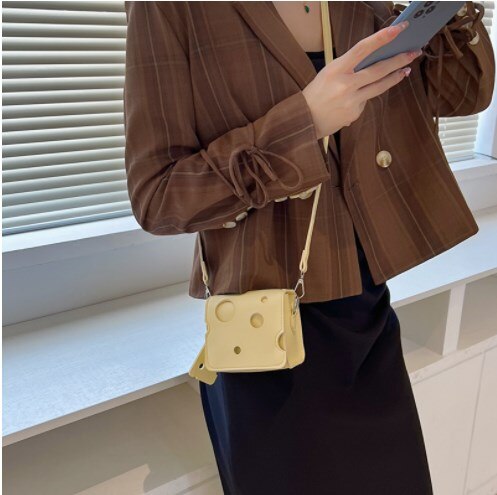 Cheese Shaped Mini PU Leather Bag - Bags from Dear Cece - Just £14.99! Shop now at Dear Cece