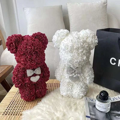 Forever Flower Artificial Rose Bear - Artificial Flowers from Dear Cece - Just £19.99! Shop now at Dear Cece