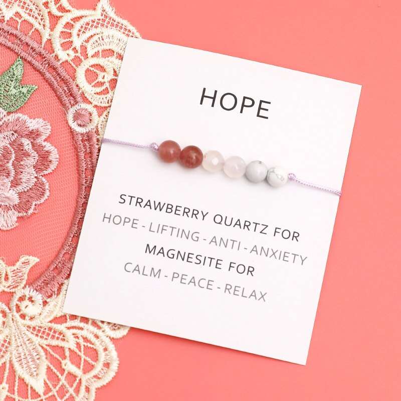Hope Natural Healing Strawberry Quartz Bracelet - Jewellery from Dear Cece - Just £8.99! Shop now at Dear Cece