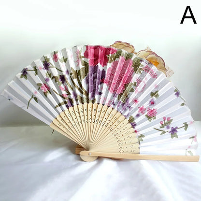 Vintage Chinese Silk Folding Bamboo Fan - Fan from Dear Cece - Just £9.99! Shop now at Dear Cece