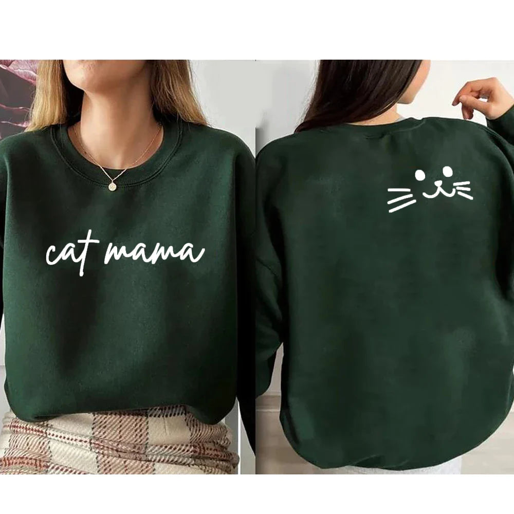 Womens Cat Mama Sweatshirt - Knitwear from Dear Cece - Just £22.99! Shop now at Dear Cece
