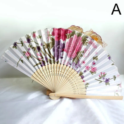 Vintage Chinese Silk Folding Bamboo Fan - Fan from Dear Cece - Just £9.99! Shop now at Dear Cece