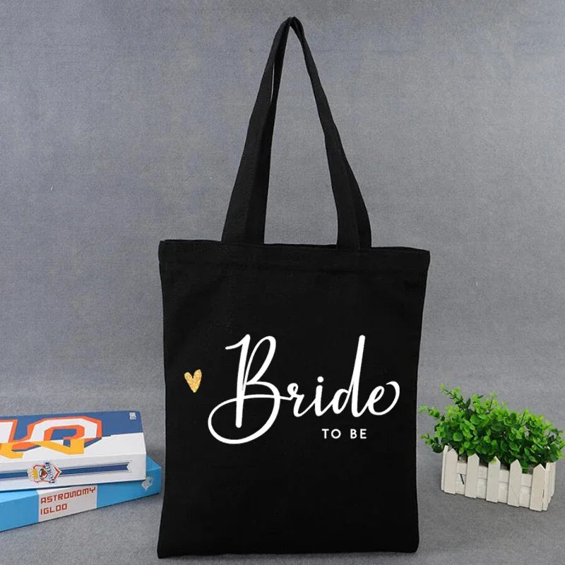 black bride to be tote bag - bride gift