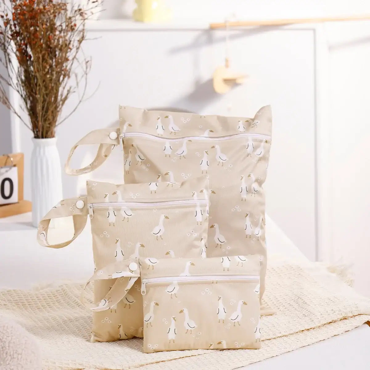 Recycled Fabric Waterproof Nappy Bag - 3PCS Set