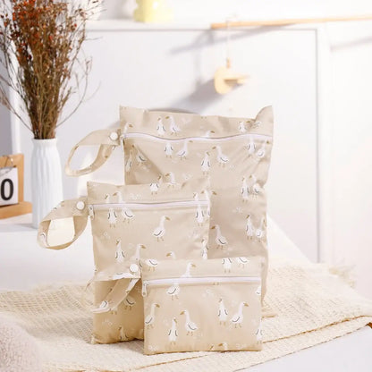 Recycled Fabric Waterproof Nappy Bag - 3PCS Set