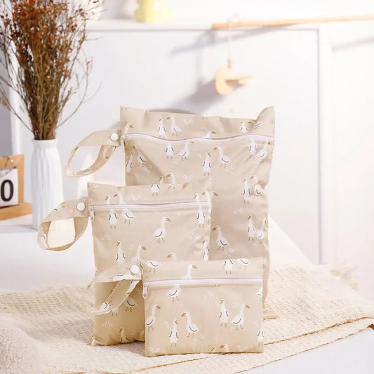 Recycled Fabric Waterproof Nappy Bag - 3PCS Set