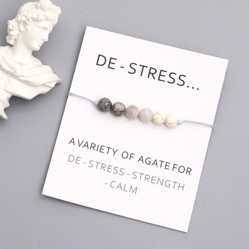 De-Stress White Agate Healing Bracelet