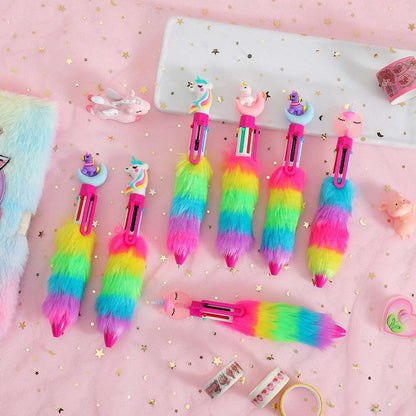 2PCS 6 Colour Fluffy Unicorn Ball-point Pen - Pens from Dear Cece - Just £7.99! Shop now at Dear Cece