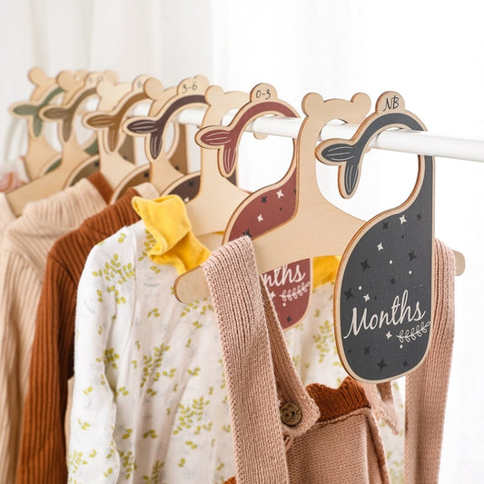 Wooden Whale 0-24 Months Wardrobe Dividers 7Pcs Set - Baby Gift Set from Dear Cece - Just £12.99! Shop now at Dear Cece